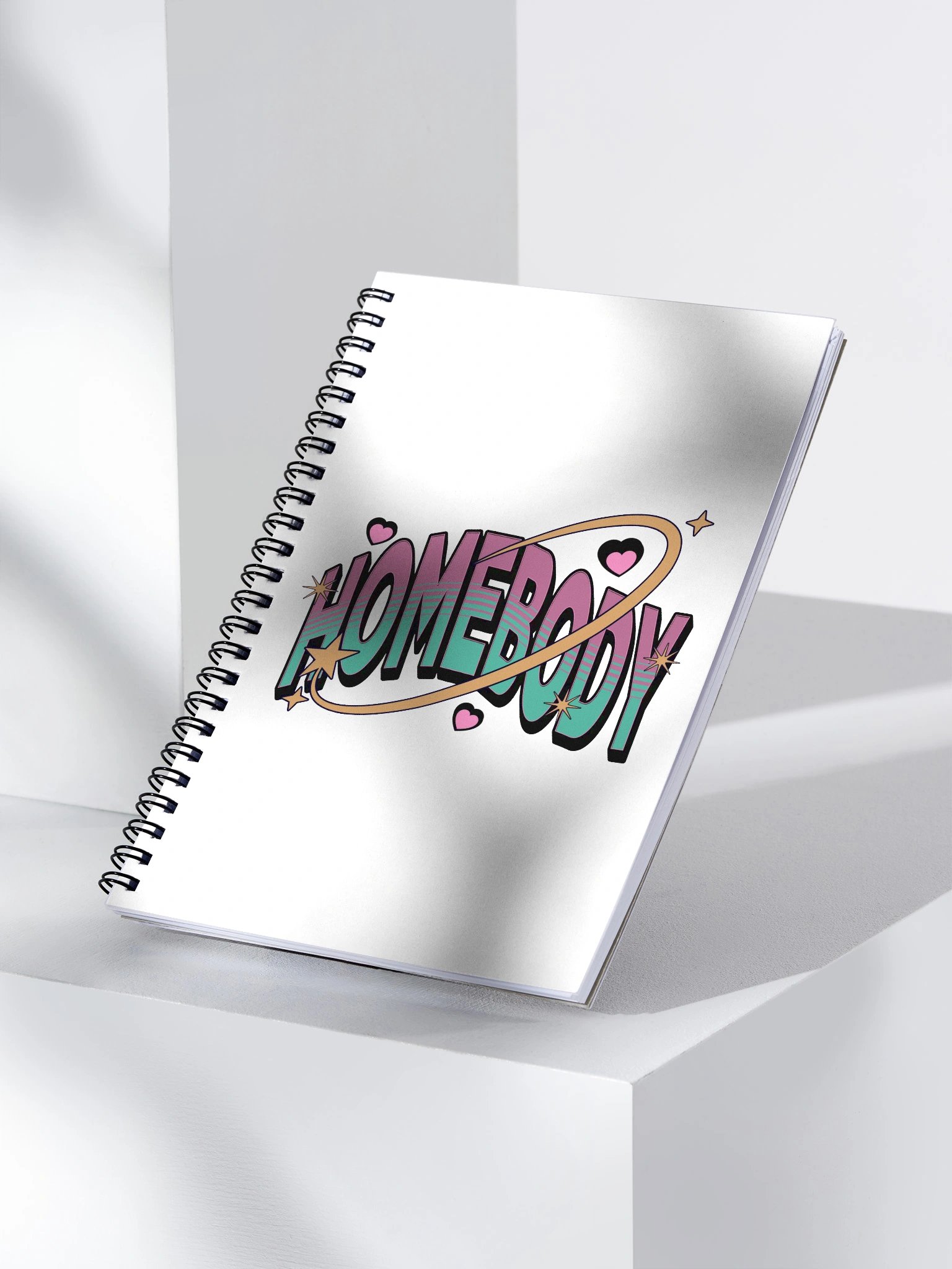 Homebody Hearts Orbitals Spiral Notebook product image (3)