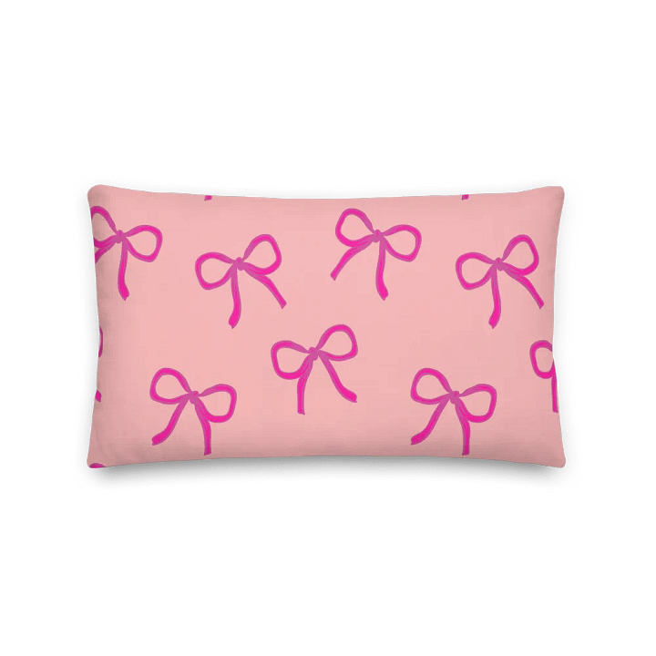 Dainty Bows Pink Throw Pillow product image (1)
