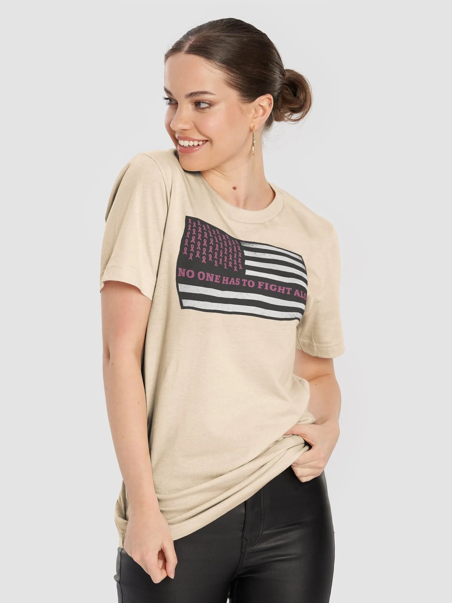 Breast Cancer Awareness Flag Premium T-shirt product image (8)