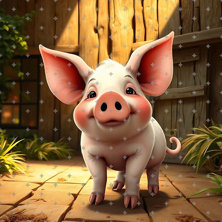 Sweet Piglet Wind Spinner Design PNG product image (2)