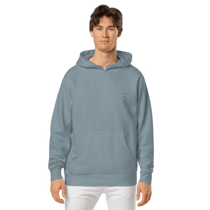 *not* mentally linear (L.C. royal bubble design) embroidered pigment hoodie product image (2)