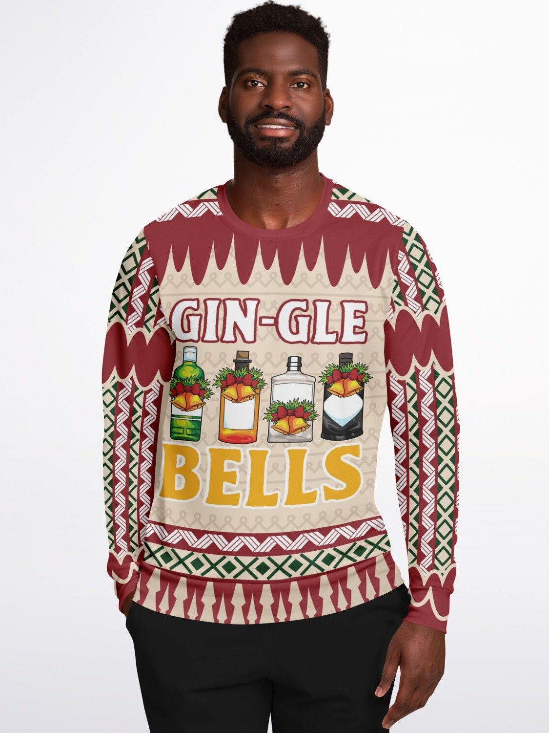 "Gin-gle Bells" Christmas Sweatshirt | Funny Gin Lover Holiday Sweater | Drinking Party Outfit product image (5)
