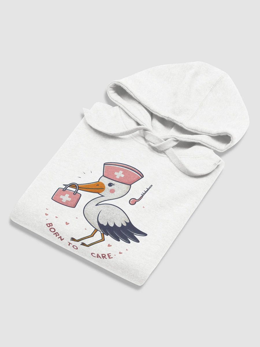 BORN TO CARE Nurse Stork Hoodie product image (70)