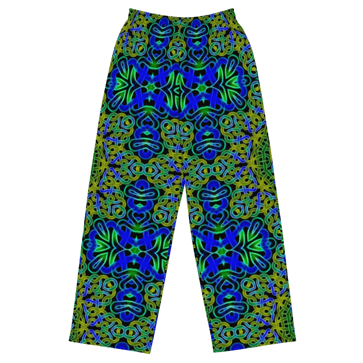 Blue Green Celtic Kaleidoscope Wideleg Pants product image (2)