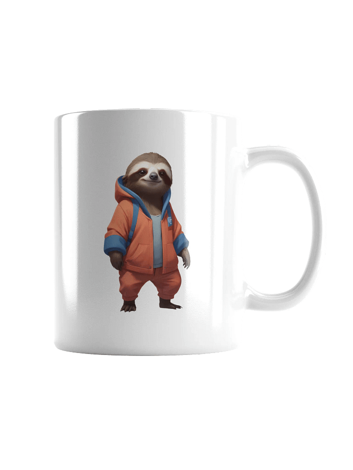 Friendly Cartoon Sloth White Mug product image (2)