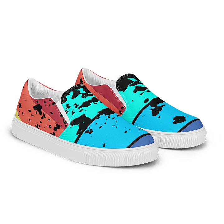 Splatter Color Women's Slip-on Canvas Shoes product image (2)