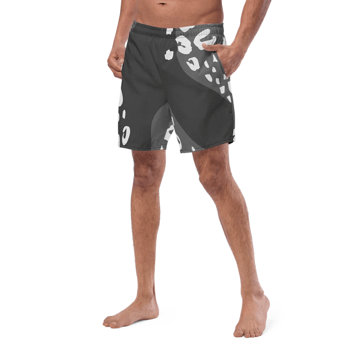 Grey Leopard Print Paradise Swim Shorts product image (2)