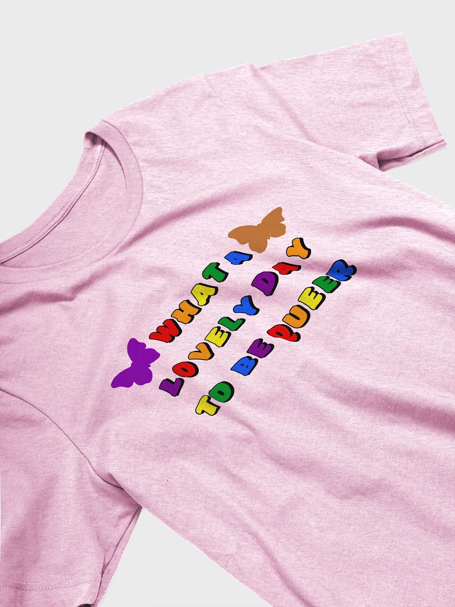 what a lovely day to be queer t-shirt product image (3)