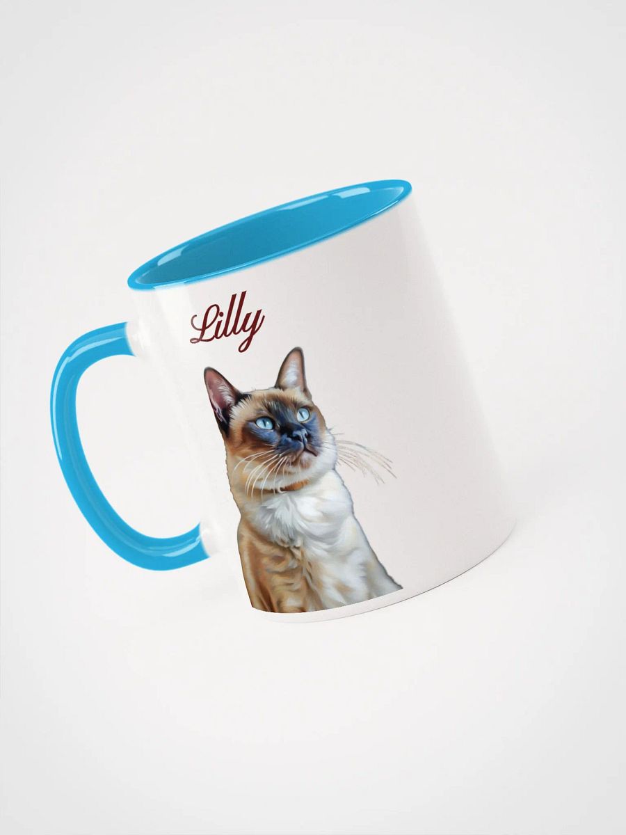 YOUR SIAMESE! / BICOLOR MUG WITH PERSONALIZED NAME / DIGITAL ART product image (4)