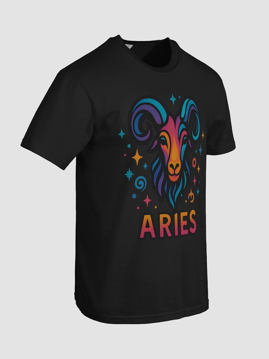 Aries Zodiac Sign T-Shirt – Bold & Fiery Psychedelic Horoscope Design 1 product image (8)
