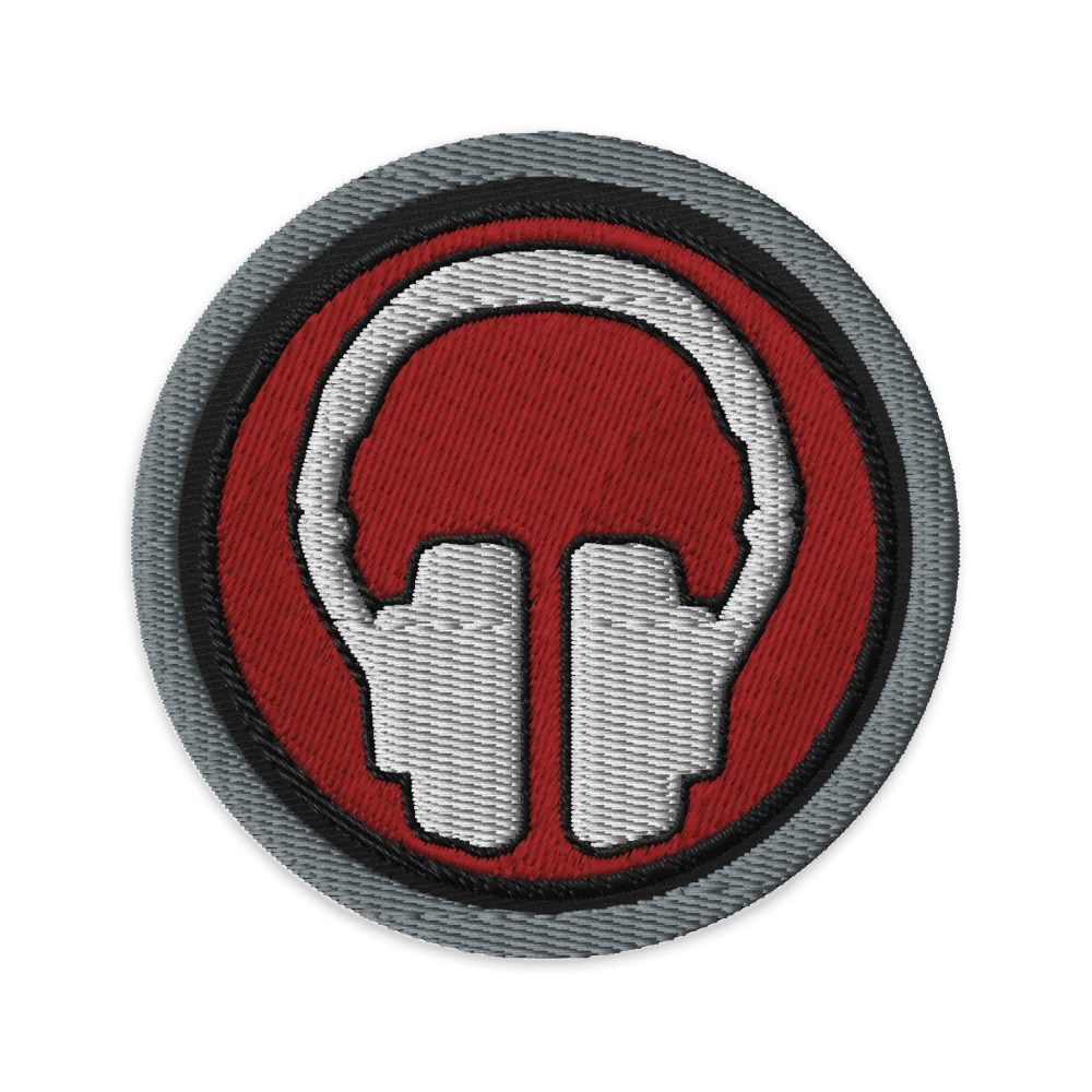 Headphones Embroidered Patch (Circle) product image (1)
