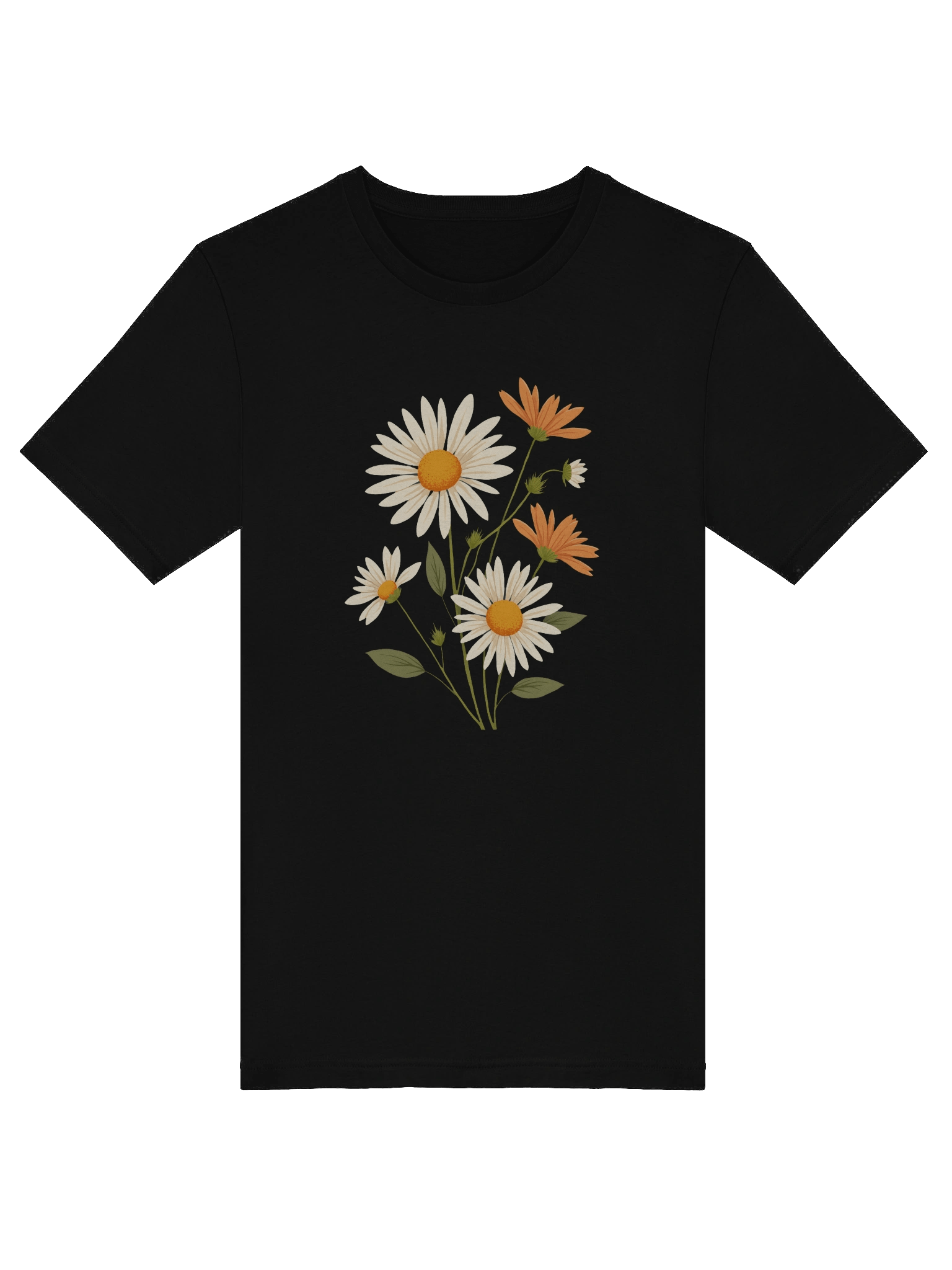 Wildflower Bouquet T-Shirt | Daisy Floral Design Tee | Botanical Nature Lover Shirt | Spring Flower Art product image (5)