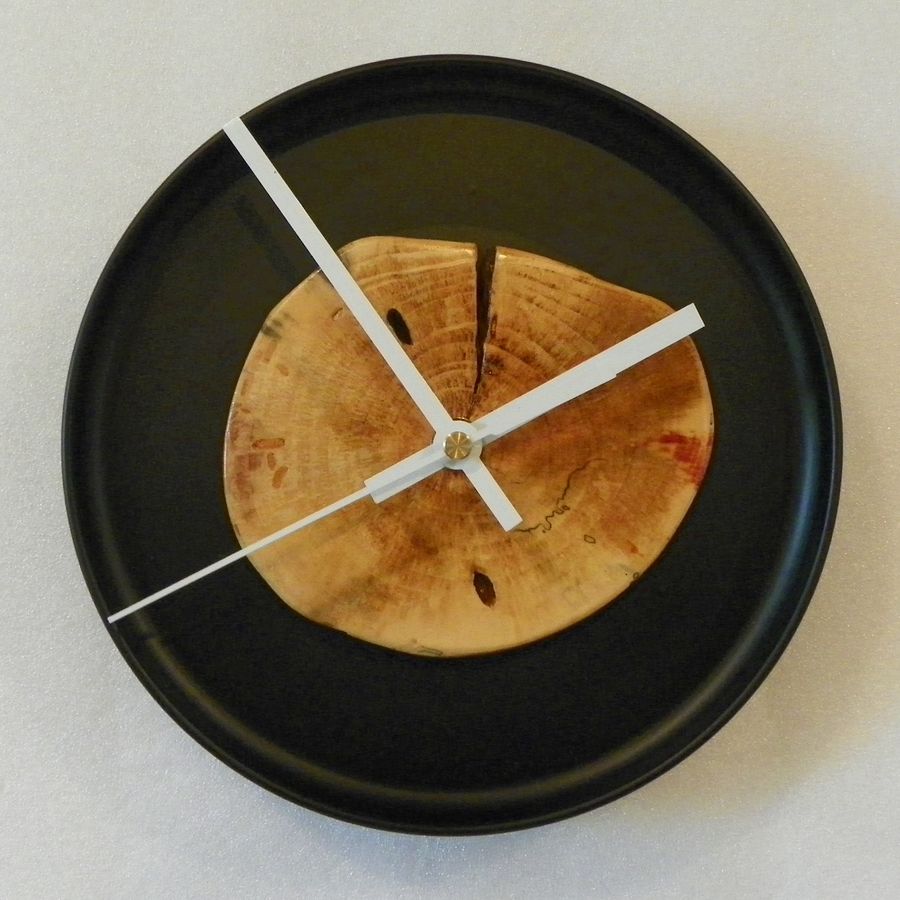 8" Metal / End Cut Wood Clock product image (2)