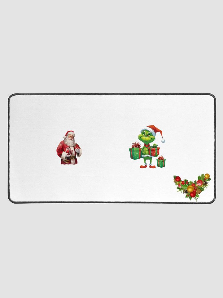 Mischievous Santa Grinch Green Desk Mat product image (1)