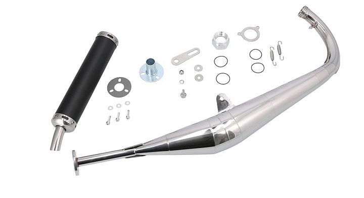NM Tuning Racingauspuff, (60-110ccm), goldene Nähte, mit Endschalldämpfer product image (1)