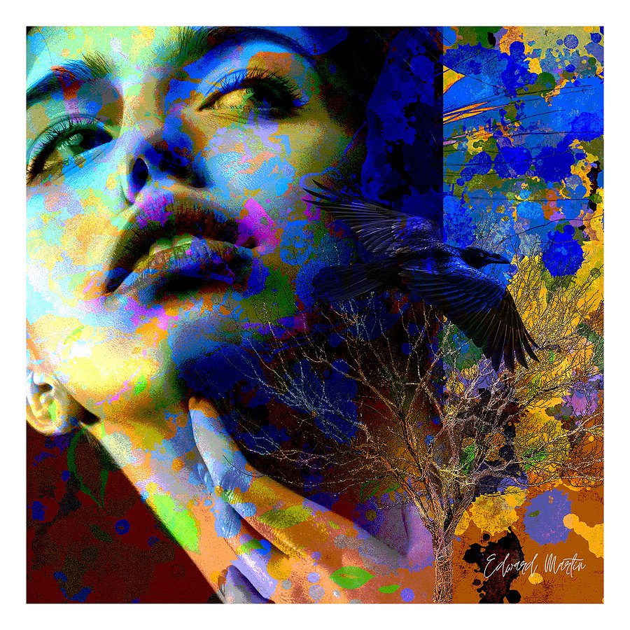 'Far Away from Here' by Edward Martin: Vibrant Layers: Colorful Matte Poster product image (1)