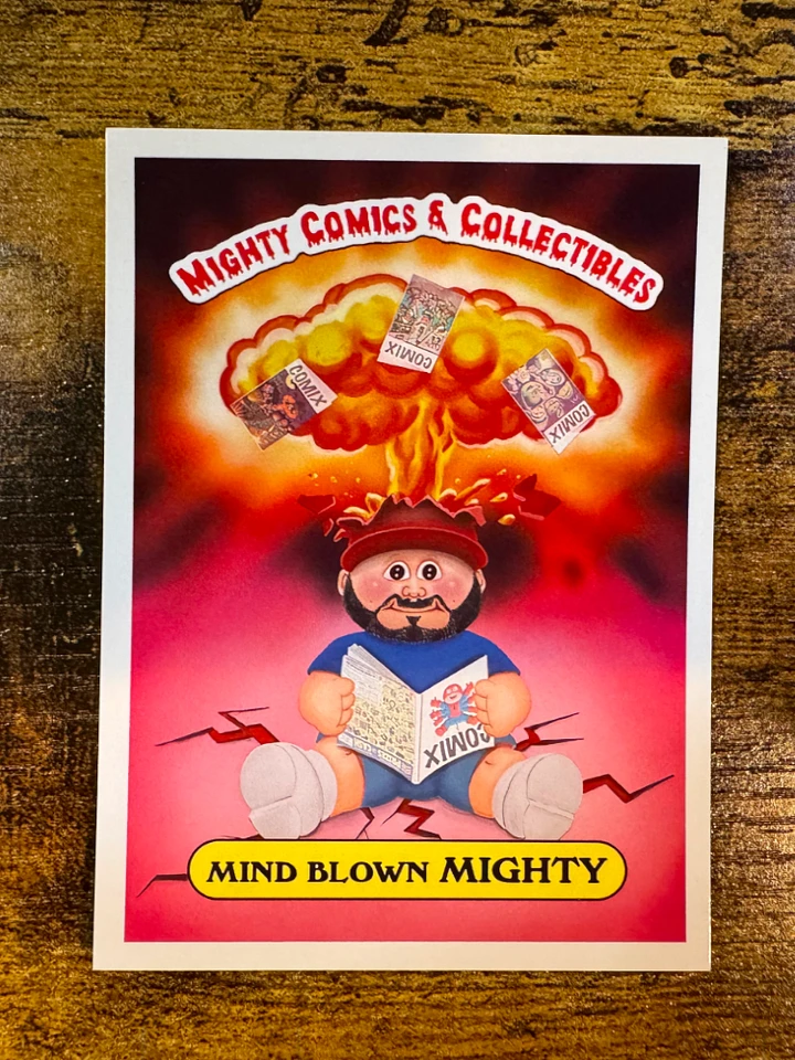 SIGNED and NUMBERED Mind Blown MIGHTY Garbage Pail Kid Card product image (2)