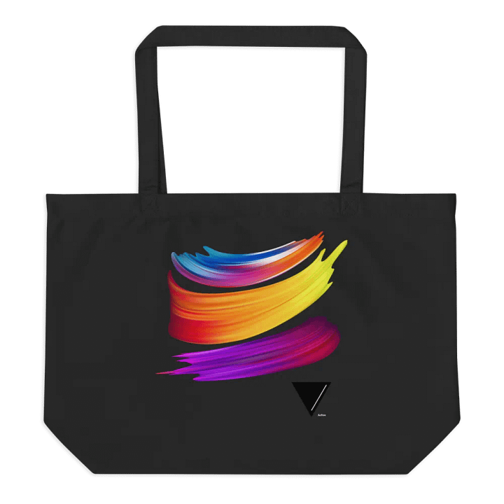 Vibrant Brush Strokes Organic Tote Bag product image (1)