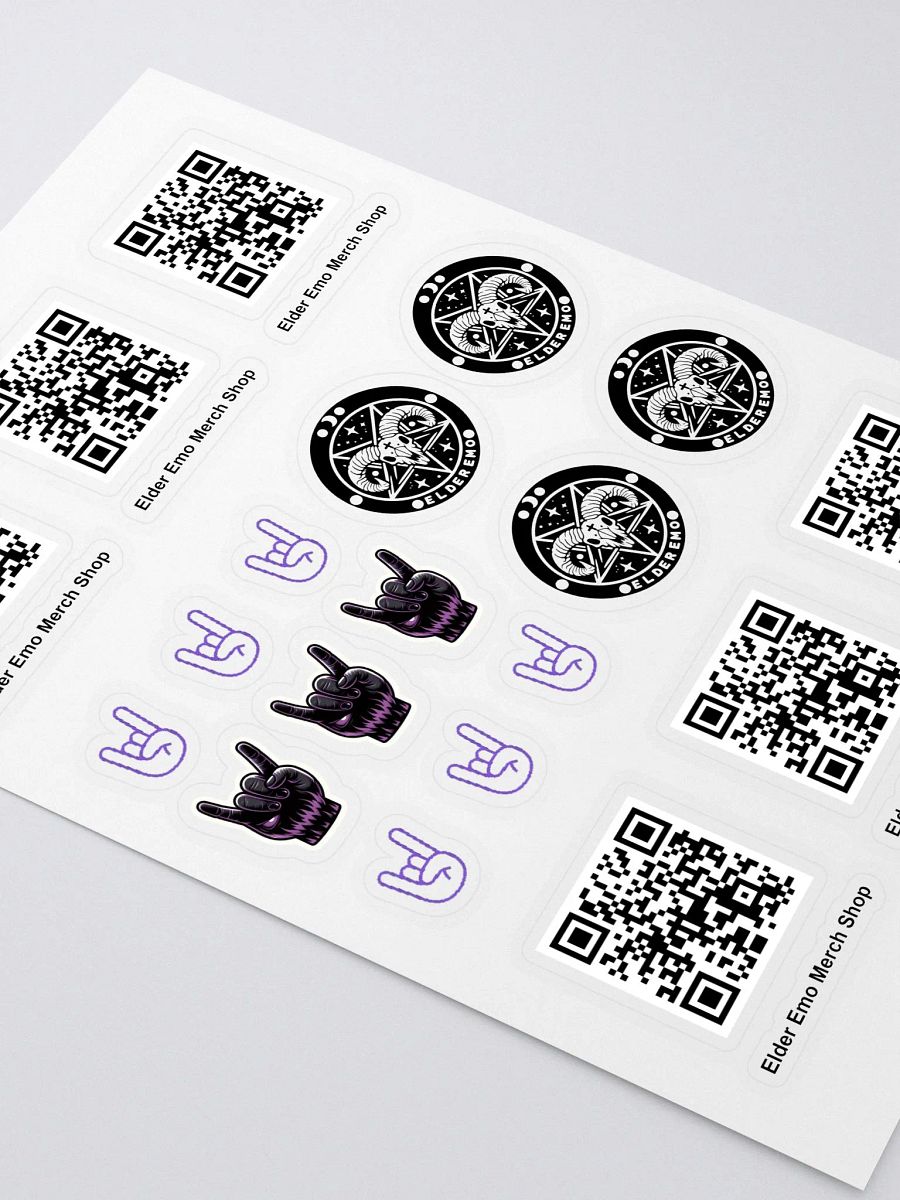 Elder Emo Merch Shop QR Code Sticker Sheet product image (2)