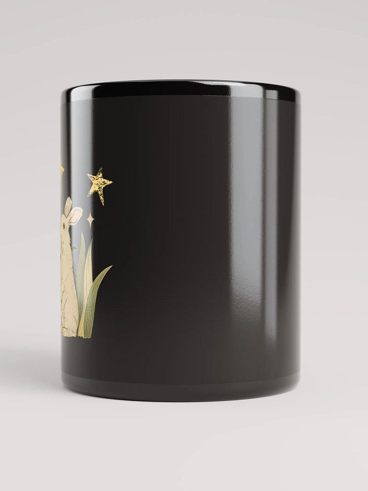 Stargazing Rabbit | Black Glossy Mug product image (2)