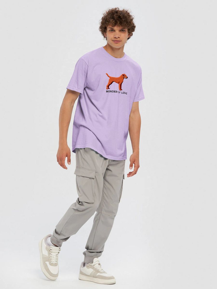 Border-ly Love T-Shirt(Embroidered) of a Border Terrier(Red) product image (39)