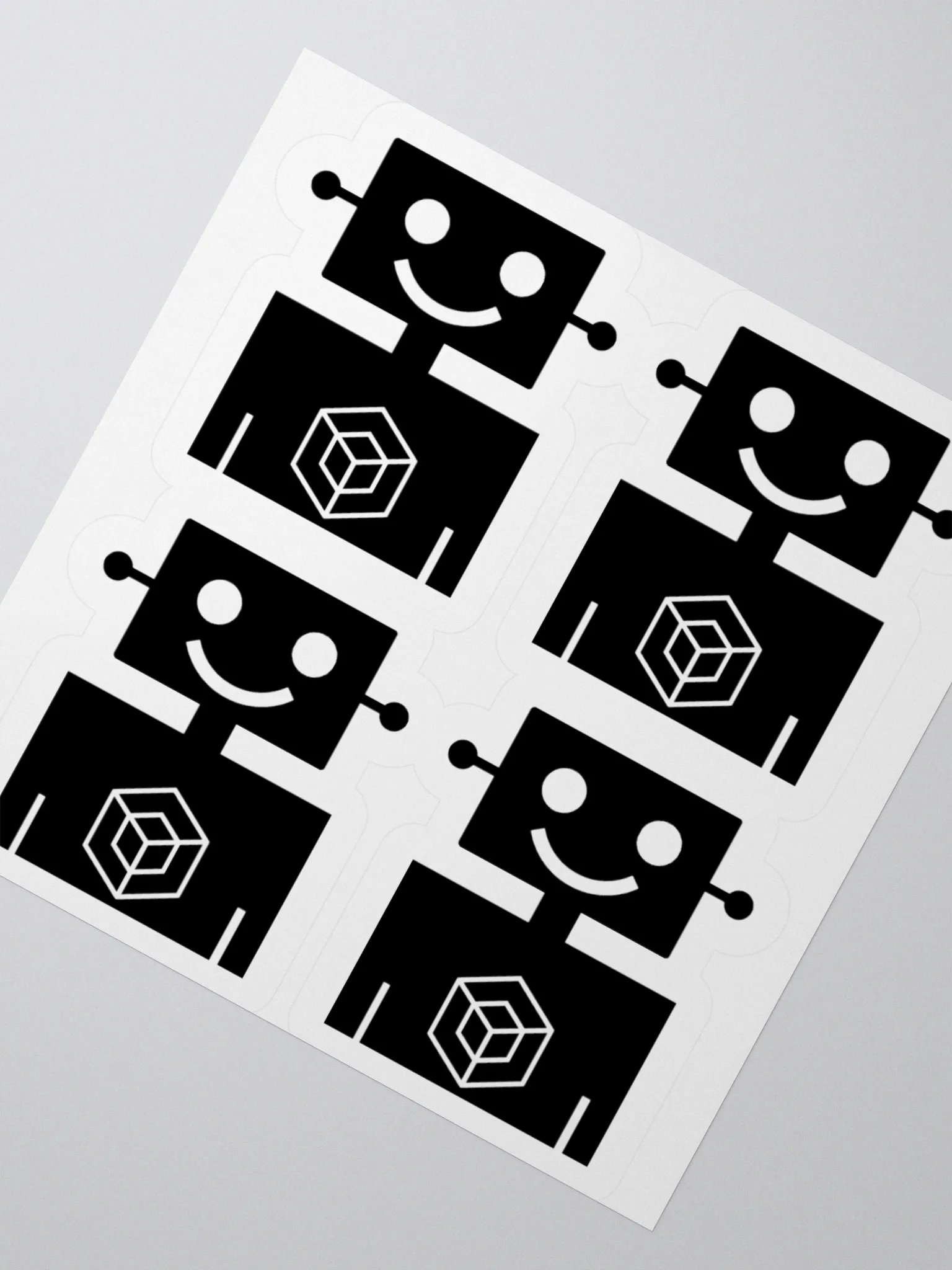 1 Sticker sheet with 4 Robot Men product image (2)