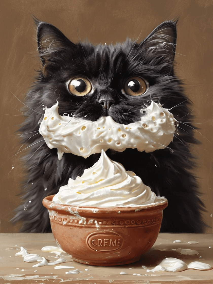 Whipped Cream Cat Framed Poster product image (1)