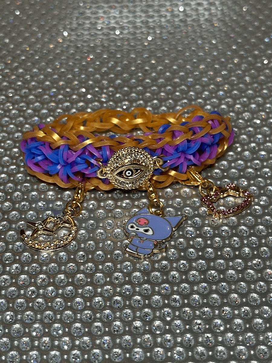 Purple Ninja Evil Eye Elastic Band Bracelet product image (4)