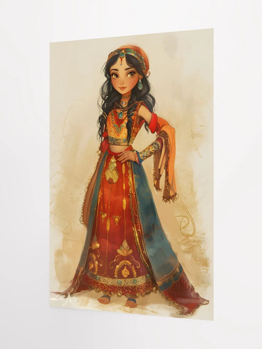 Elegant female character in vibrant traditional attire. product image (3)