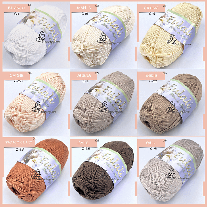 EULALI – Premium Mercerized Cotton Yarn🧶 [100g]100% Mercerized Cotton product image (2)