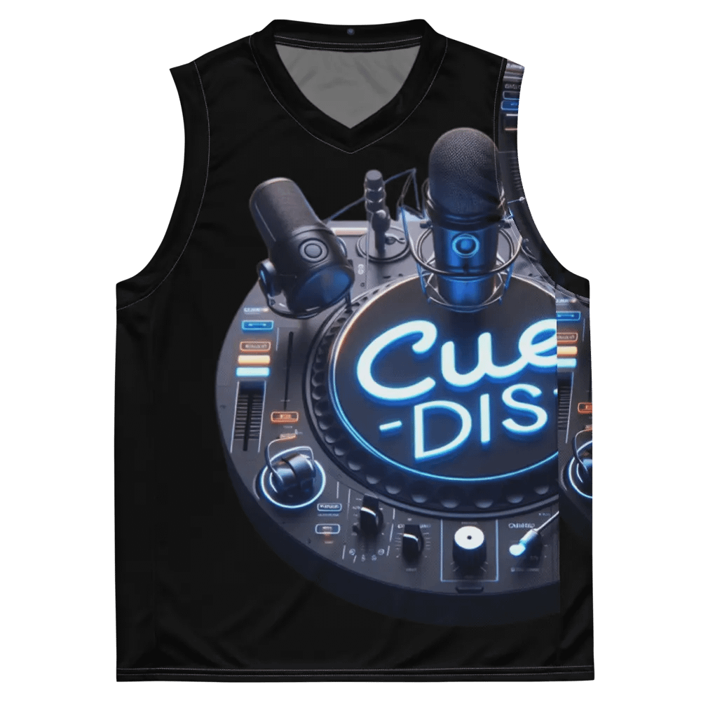Neon Cue Dis DJ Unisex Basketball Jersey product image (2)
