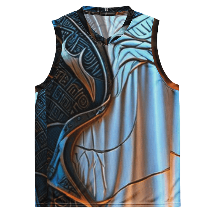 Artistic Geometric Recycled Basketball Jersey product image (2)
