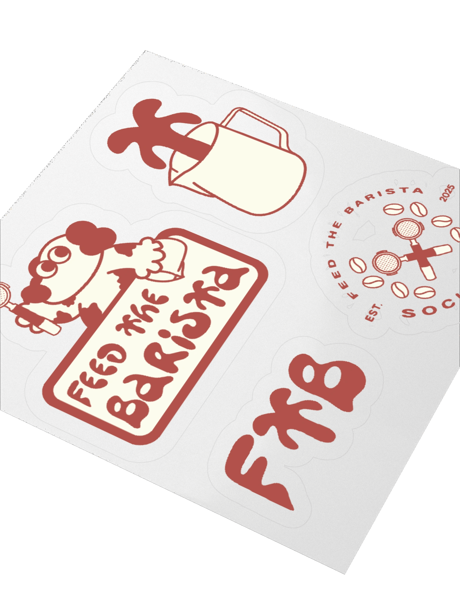 Feed the Barista sticker sheet 2 product image (8)