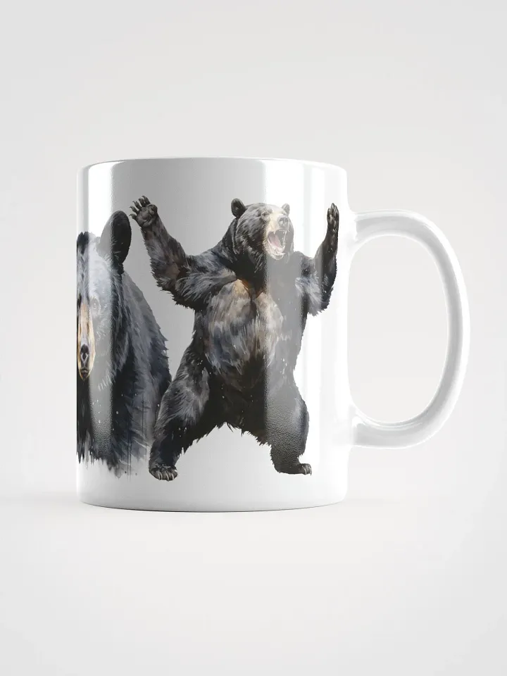 Black Bear Panoramic White Glossy Mug product image (1)