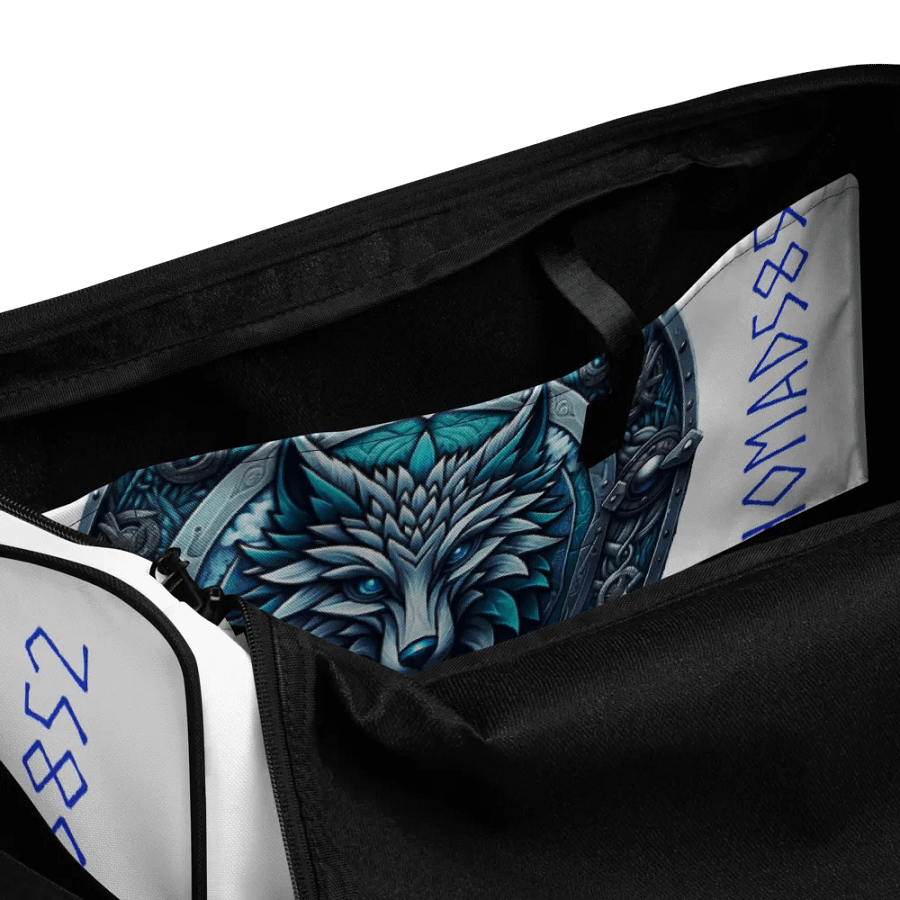 Wolf's Head Shield All-Over Print Duffle Bag product image (9)