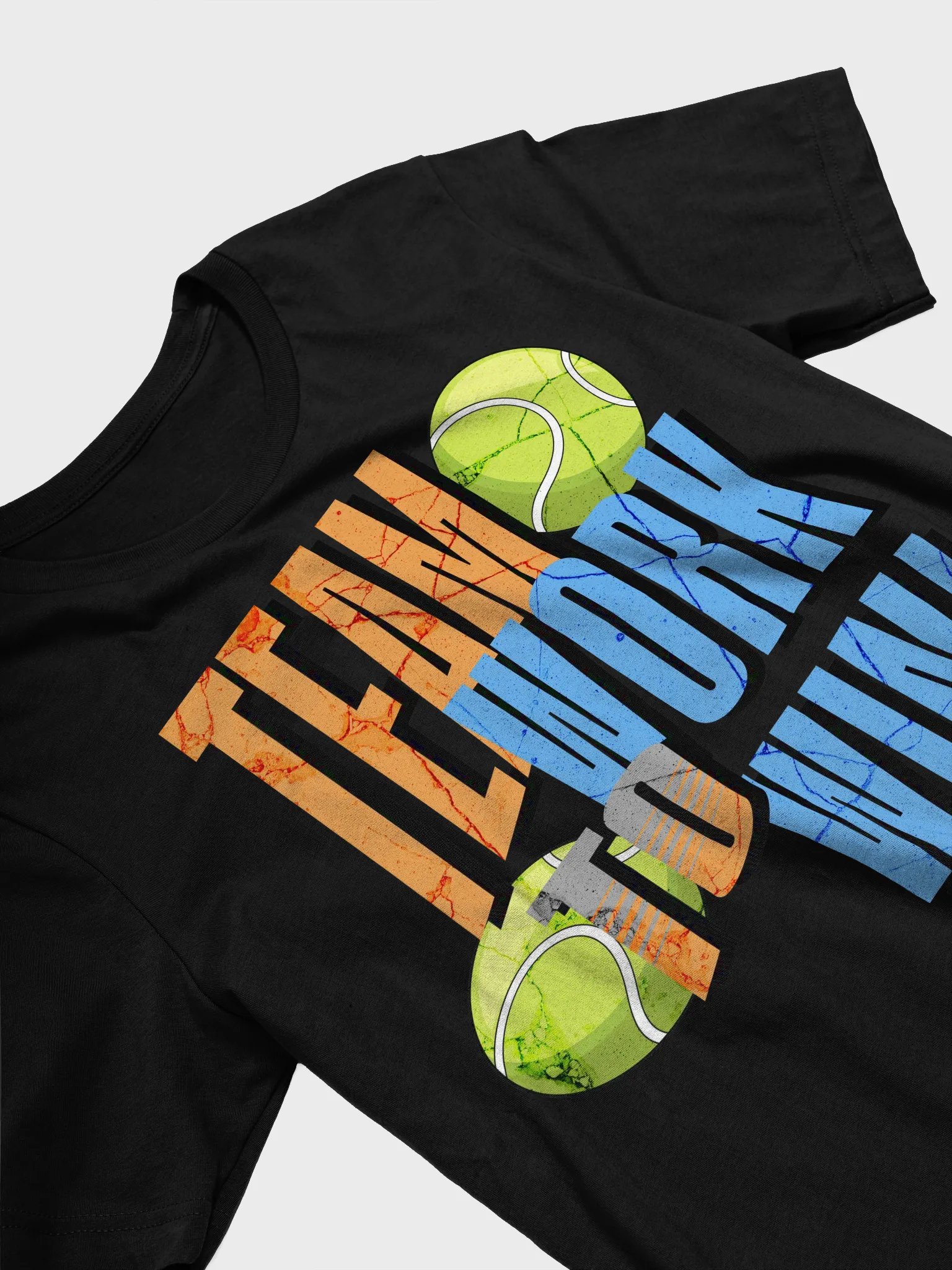 Team Work To Win Tennis Winning Textured T-Shirt product image (2)