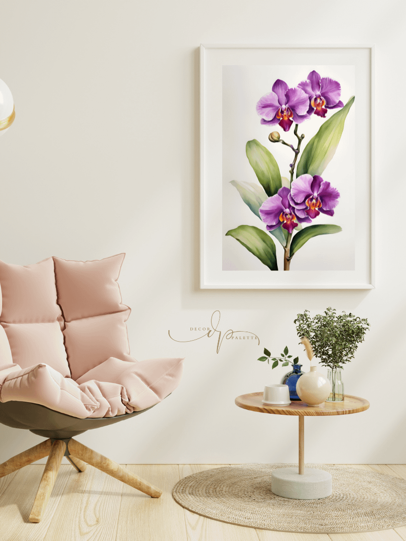 Watercolour Painting Printable Wall Art of ORCHID product image (2)