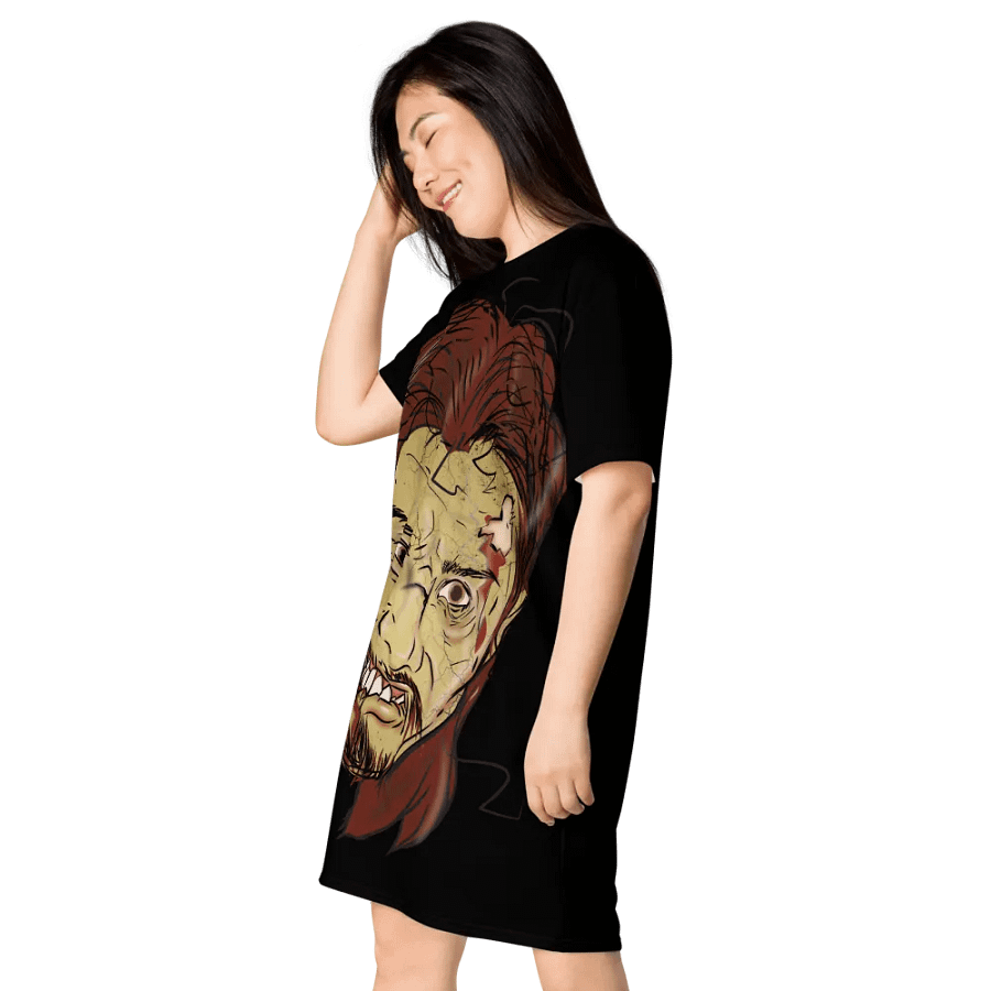 Menacing Zombie All-Over Print T-Shirt Dress product image (3)