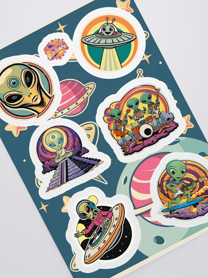 Groovy Aliens Sticker Sheet product image (1)