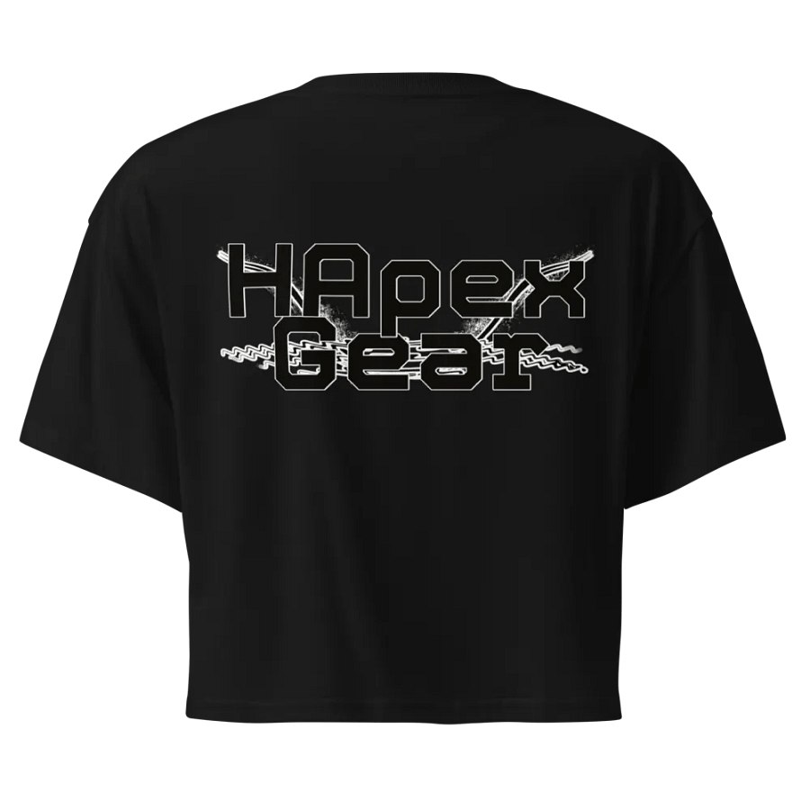 Women's Premium Crop Top - Embroidered - Black HApex Gear Black Logo product image (1)