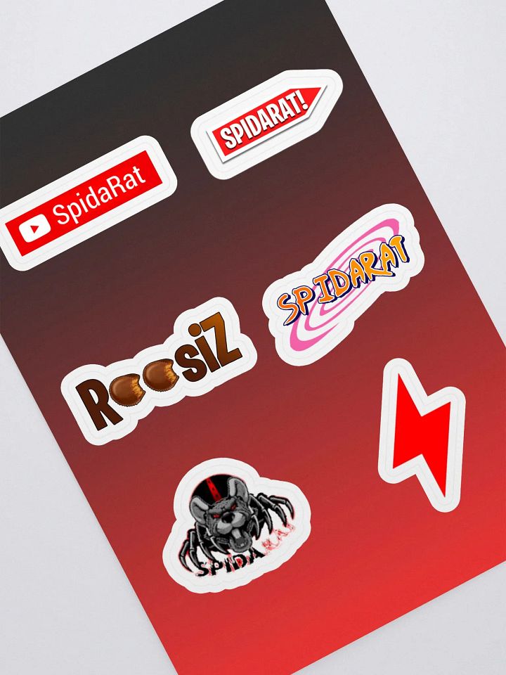 SpidaRat Stickers | Red & Black background product image (1)