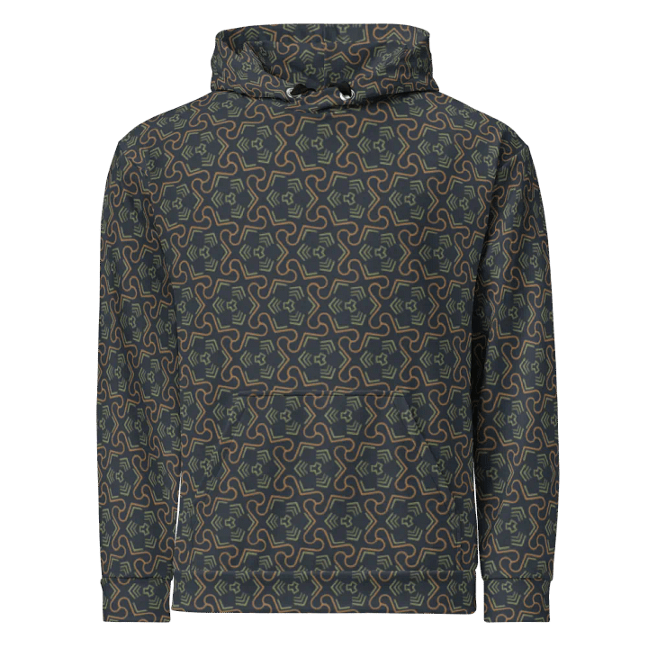 Groovy Grove Geometric Allover Print Hoodie for Men and Women product image (1)