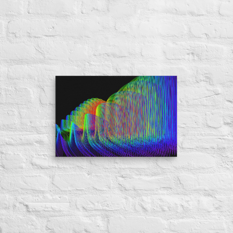 Sparse Spectral Spaceport Psi - Diffraction Curves Physics Art Canvas Print product image (3)