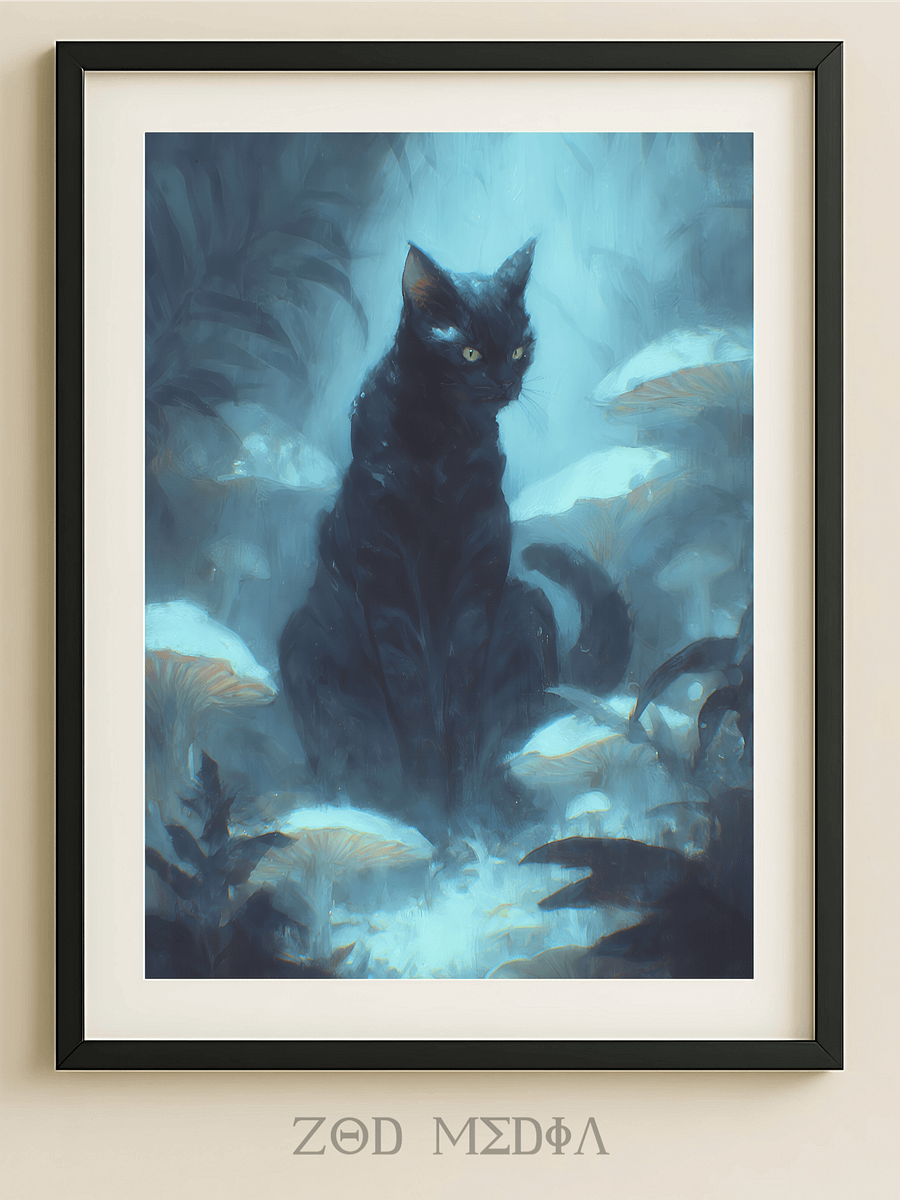 Mystic Feline – Enchanted Twilight Art product image (1)