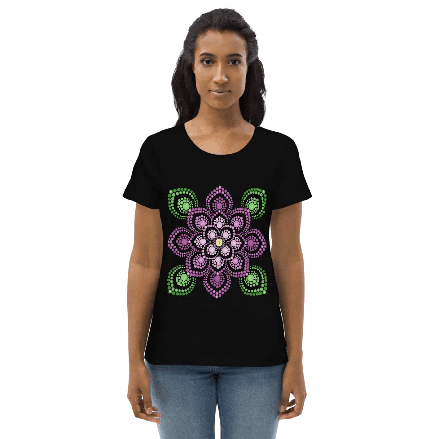 Purple and Green Mandala Women's Eco T-Shirt product image (7)