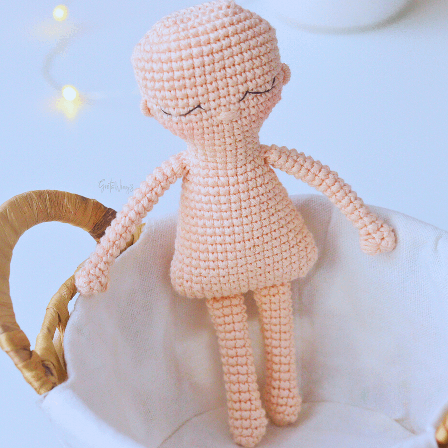 Crochet Doll Base Pattern - Amigurumi Body for Custom Dolls (Digital Download) product image (5)