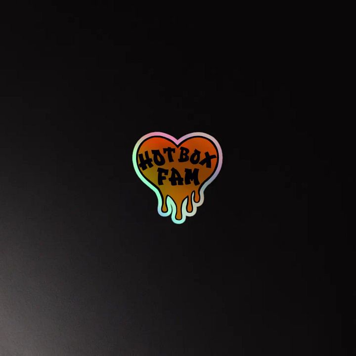 HOT BOX FAM SOLID ORANGE LOGO STICKER product image (4)