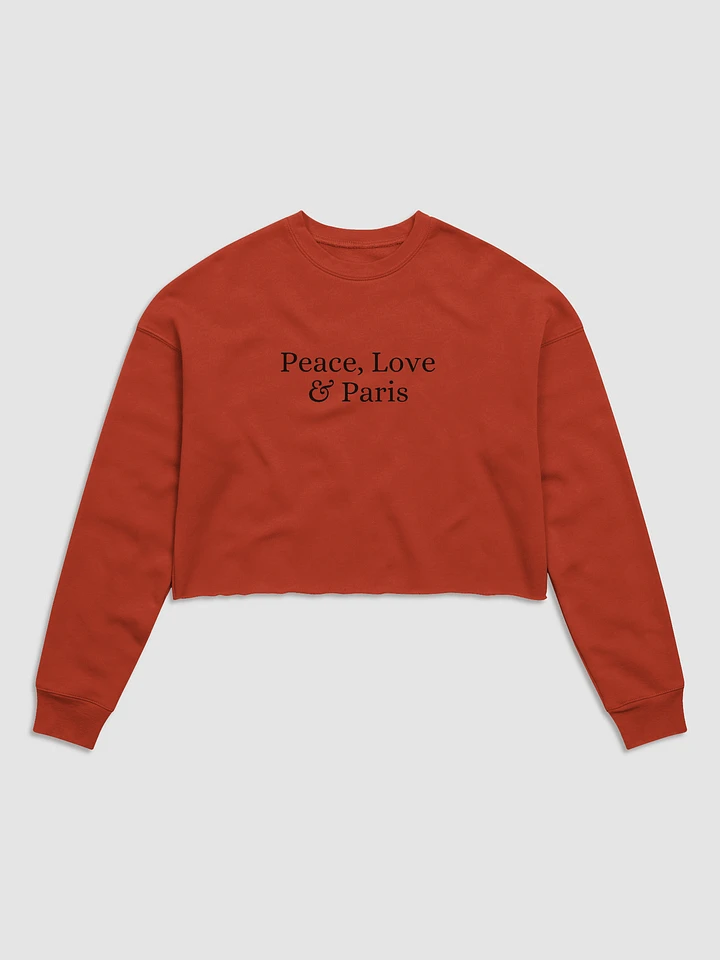 Peace, Love and Paris Crop Sweatshirt | Black Ink product image (3)