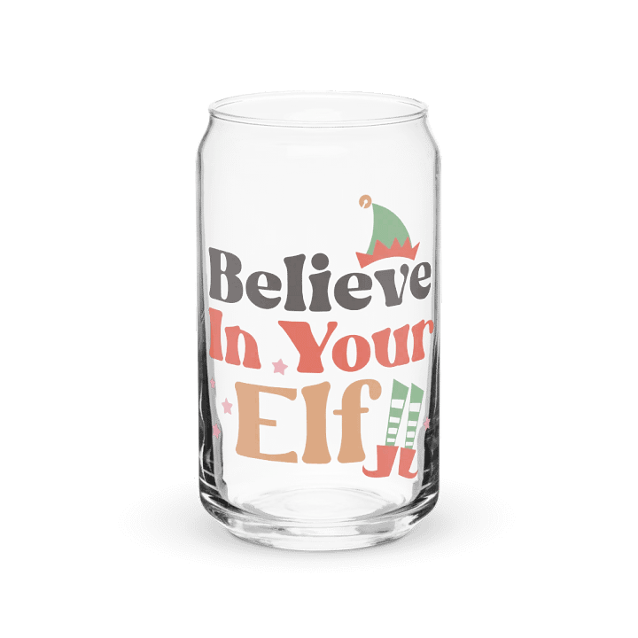 Believe In Your Elf Can-Shaped Glass product image (2)