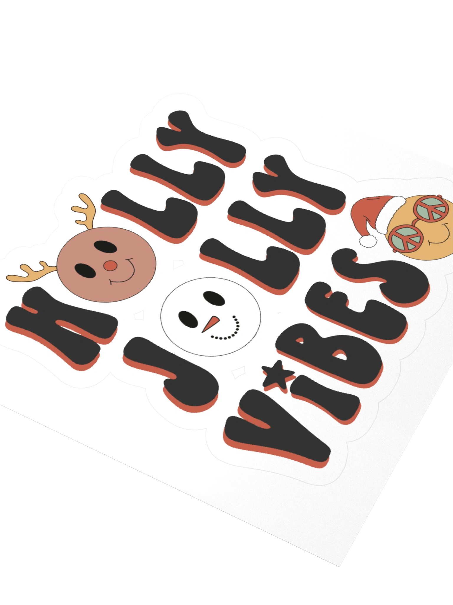 Holly Jolly Vibes Sticker product image (3)